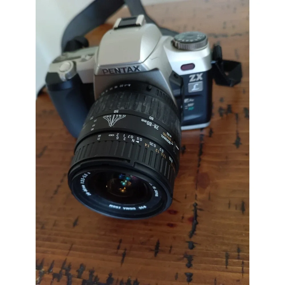 Pentax ZX-L 35mm Film SLR Camera w/ Sigma 28-80mm f/3.5-5.6 Macro Lens r2